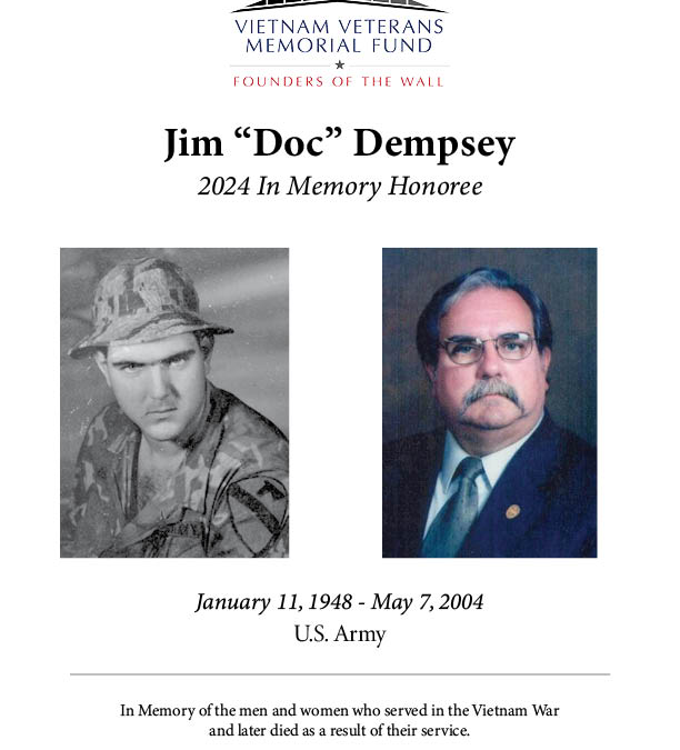 Jim Dempsey added to Vietnam Honor Roll